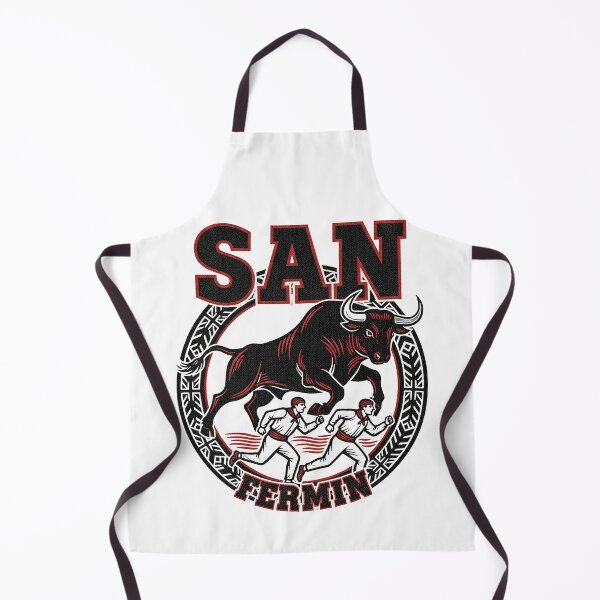 Item preview, San Fermin – Running of the Bulls Woodcut Badge designed and sold by DONOSTIADESIGN.