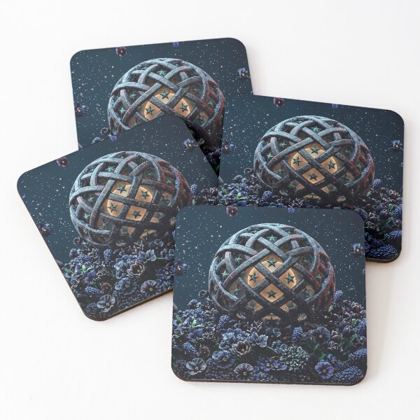 Item preview, Celtic Knot Sphere in Flower Garden | Fantasy Wall Art designed and sold by EWPrints.