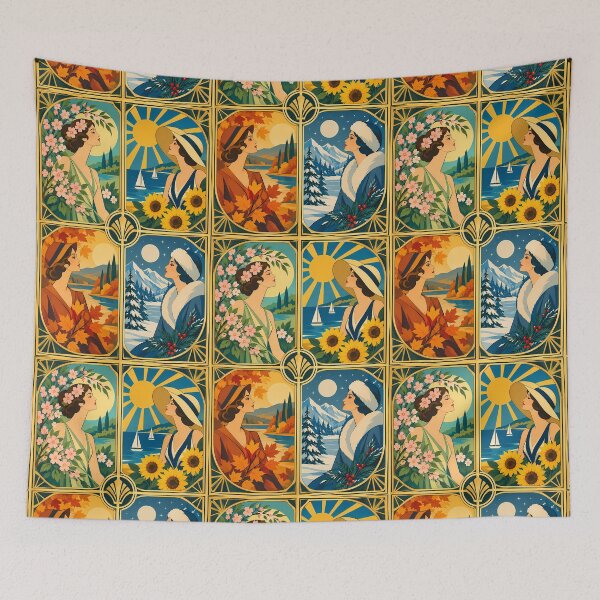 Item preview, Four Seasons - Art Deco designed and sold by FloreDreamStudio.
