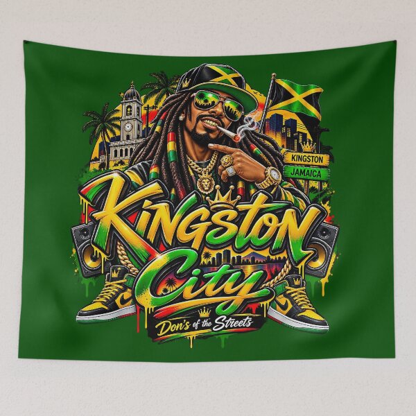 Item preview, Kingston City Don - Jamaican Reggae Streetwear & Culture Art designed and sold by digitalbob60.