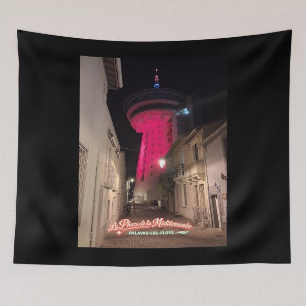 Item preview, The Lighthouse of the Mediterranean – Palavas-les-Flots Retro Night designed and sold by LuveraxArt.