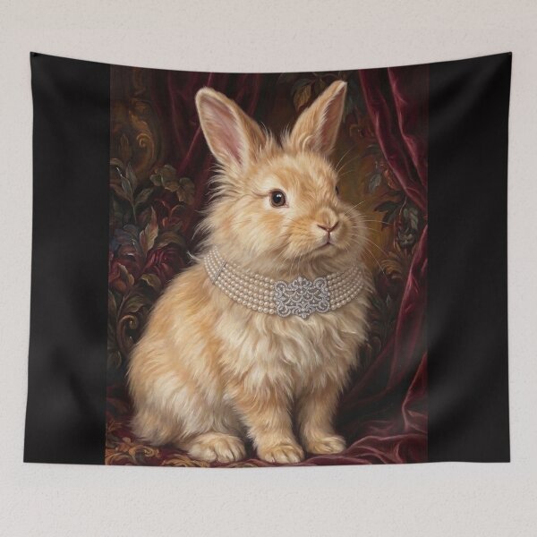 Item preview, Royal Golden Bunny Pearl Choker designed and sold by The Real Beast Art.