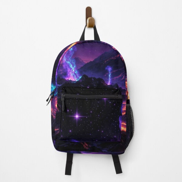 Item preview, Cosmic Neon Volcano Eruption Lava River Art designed and sold by Nexus Space.