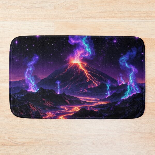 Item preview, Cosmic Neon Volcano Eruption Lava River Art designed and sold by Nexus Space.