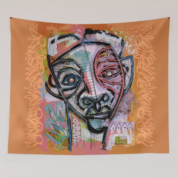 Item preview, Handmade Mixed Media Neo-Expressionist Portrait - Textures of the Mind designed and sold by supernikol.