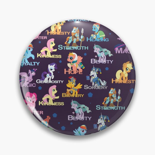 Item preview, Pattern: The Elements of the Pillars of Friendship - My Little Pony friendship is magic MLP MLPFIS ponies brony designed and sold by astroantlers.