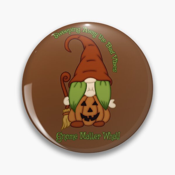 Item preview, Gnome-O-Ween Pumpkin Witch Pun designed and sold by odet amo.