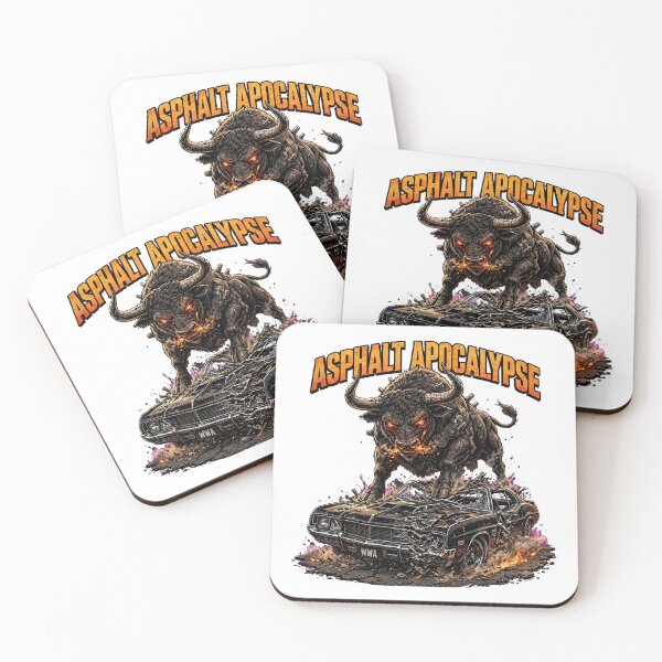 Item preview, WWA-Asphalt Apocalypse Raging Bull Muscle Car designed and sold by WeirdWheeledArt.