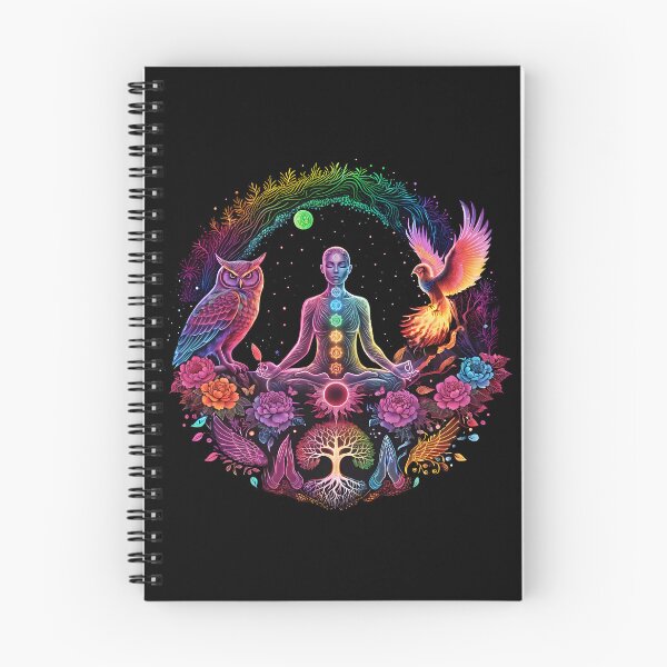 Item preview, Neon Chakra Meditation Goddess Phoenix Owl designed and sold by NeuralLoft Frequency.