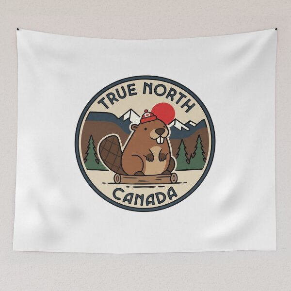 Item preview, True North Canada – Cute Canadian Beaver  designed and sold by LuloCreative.