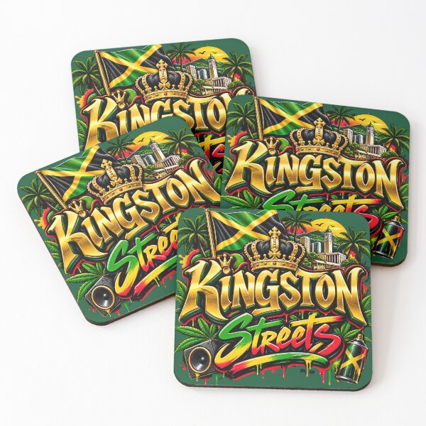 Aperçu de l'œuvre Rues de Kingston, Jamaïque, culture reggae, streetwear créée et vendue par digitalbob60.