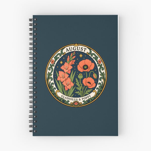 Item preview, August Birth Flowers - Gladiolus & Poppy designed and sold by FloreDreamStudio.