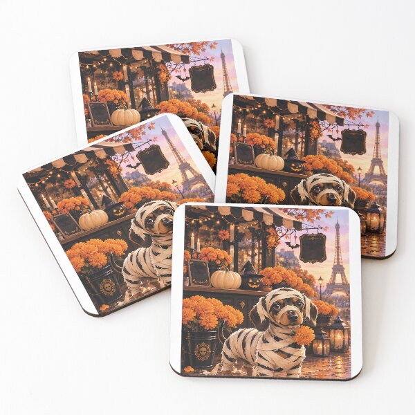 Item preview, Mummy Dachshund at the Paris Flower Market designed and sold by Nomad-Paws.