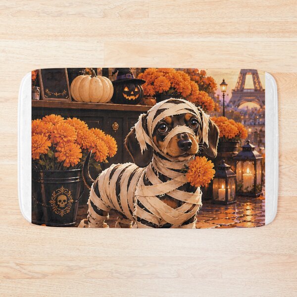 Item preview, Mummy Dachshund at the Paris Flower Market designed and sold by Nomad-Paws.