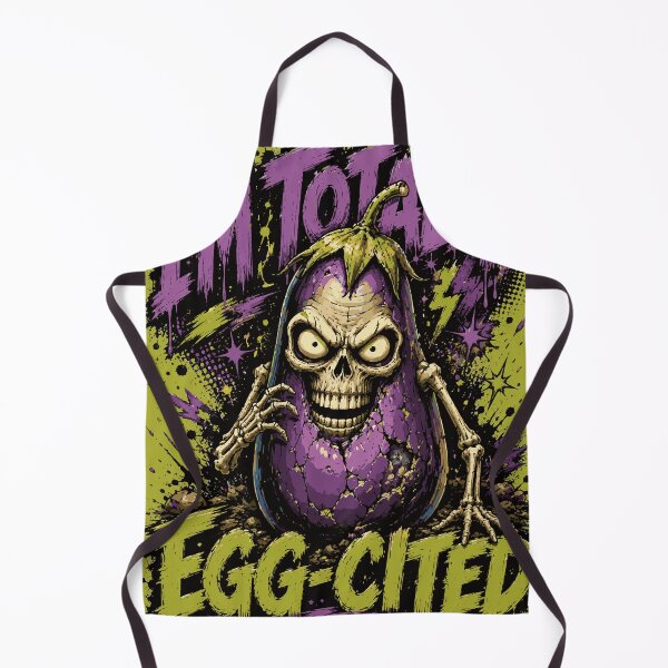 Item preview, I'm Totally Egg-cited – Funny Zombie Eggplant Halloween Design designed and sold by Maria Garcia´s.