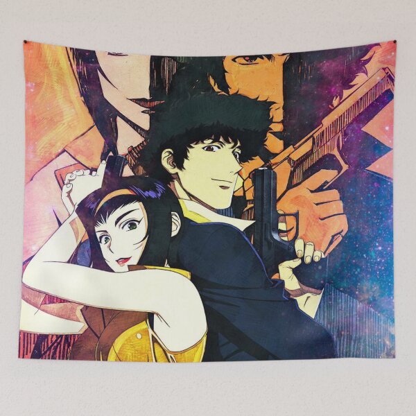 Item preview, Cowboy Bebop Spike Spiegel Faye Valentine Poster designed and sold by Doskes20333.