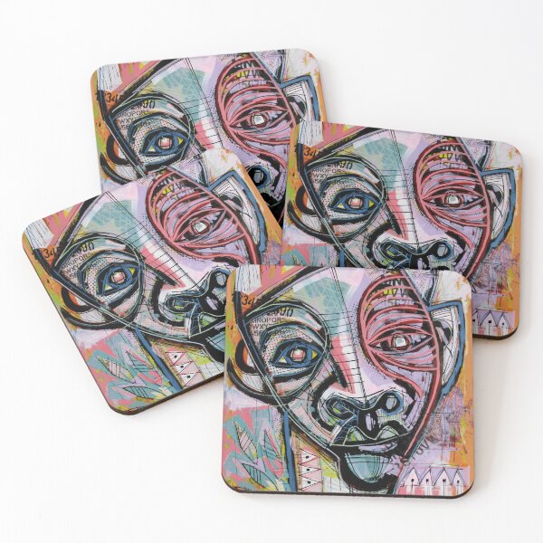 Item preview, Handmade Mixed Media Neo-Expressionist Portrait - Textures of the Mind designed and sold by supernikol.