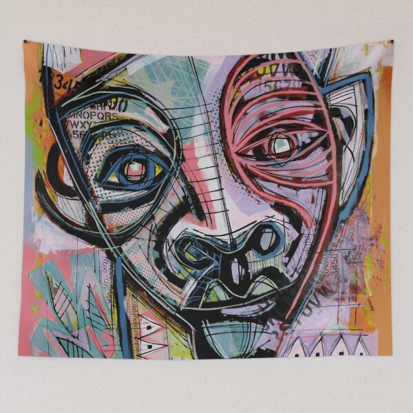 Item preview, Handmade Mixed Media Neo-Expressionist Portrait - Textures of the Mind designed and sold by supernikol.