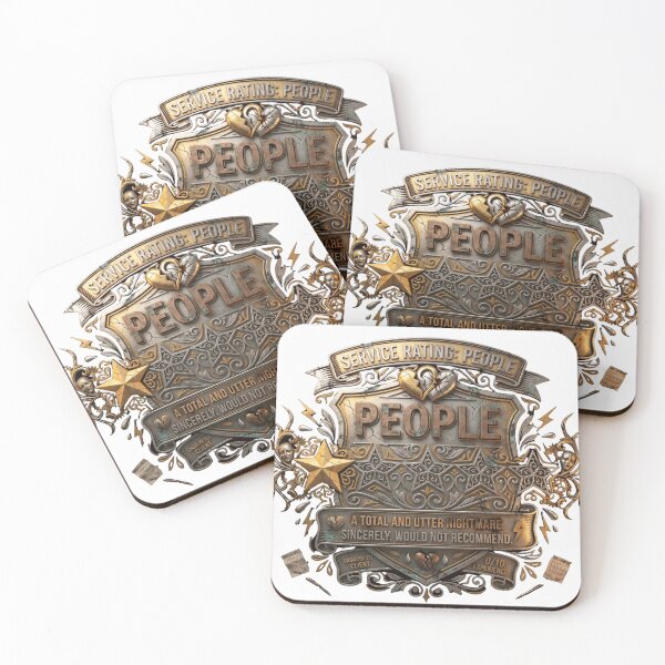 Item preview, Service Rating People Total Nightmare - Sarcastic 3D Vintage Badge designed and sold by Pixele.