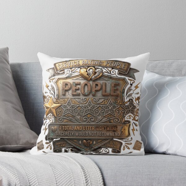 Item preview, Service Rating People Total Nightmare - Sarcastic 3D Vintage Badge designed and sold by Pixele.