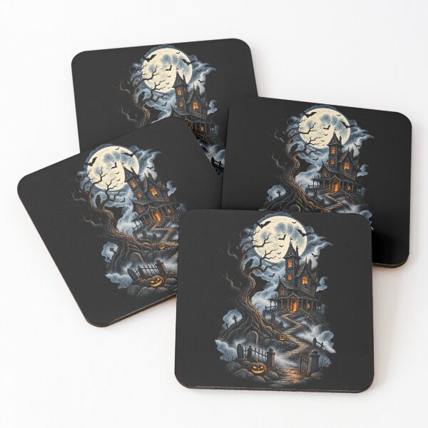 Item preview, Haunted House on the Hill – Gothic Halloween Mansion Art designed and sold by Stinky Lincy's Apparel Company.