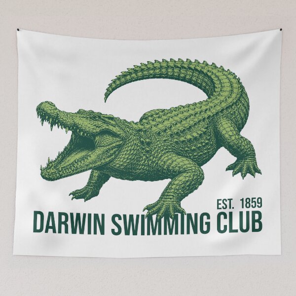 Item preview, Darwin Swimming Club Crocodile Vintage Evolution Design designed and sold by xndrlab.