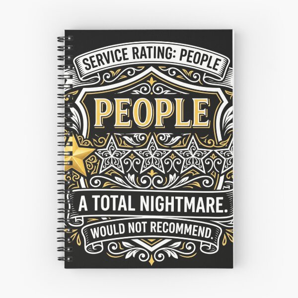 Item preview, Service Rating People A Total Nightmare - Funny Introvert 1 Star Review designed and sold by Pixele.