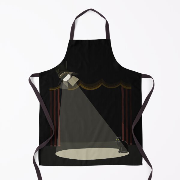 Item preview, Black Cat in the Spotlight – Mysterious Theater designed and sold by Sfumata Illustration.