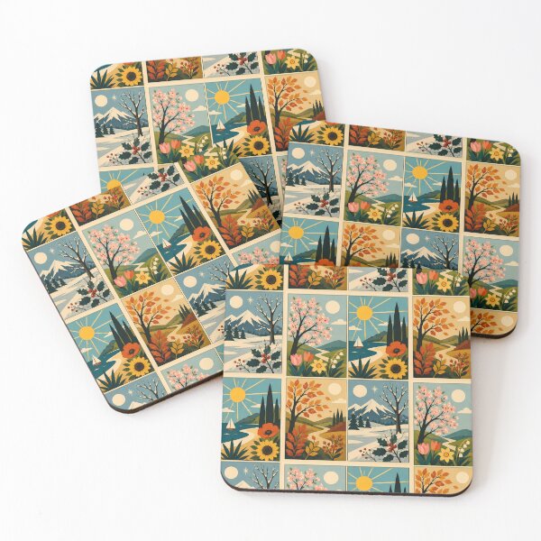 Item preview, Four Seasons - Retro designed and sold by FloreDreamStudio.