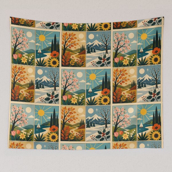 Item preview, Four Seasons - Retro designed and sold by FloreDreamStudio.