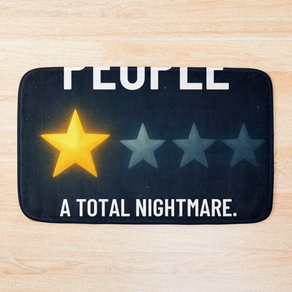Item preview, People A Total Nightmare - Funny Introvert 1 Star Review Space Design designed and sold by Pixele.