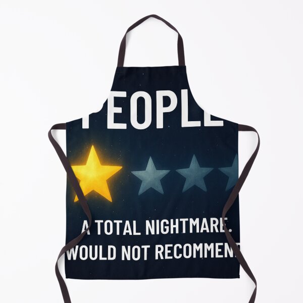Item preview, People A Total Nightmare - Funny Introvert 1 Star Review Space Design designed and sold by Pixele.