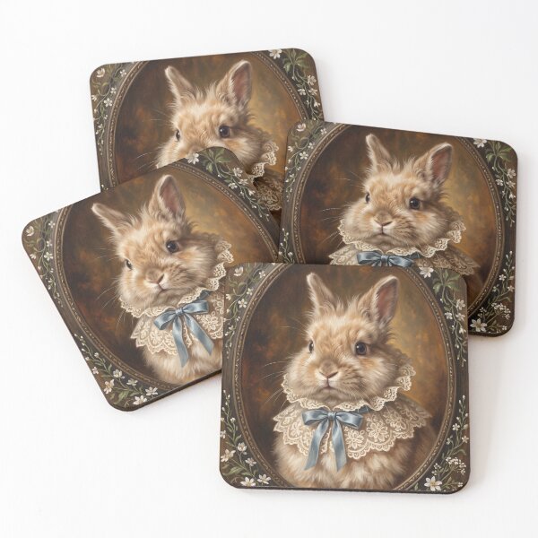 Item preview, Royal Bunny Lace Blue Ribbon designed and sold by The Real Beast Art.