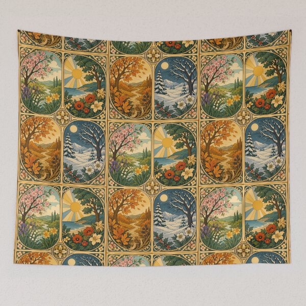 Item preview, Four Seasons - Art Nouveau designed and sold by FloreDreamStudio.