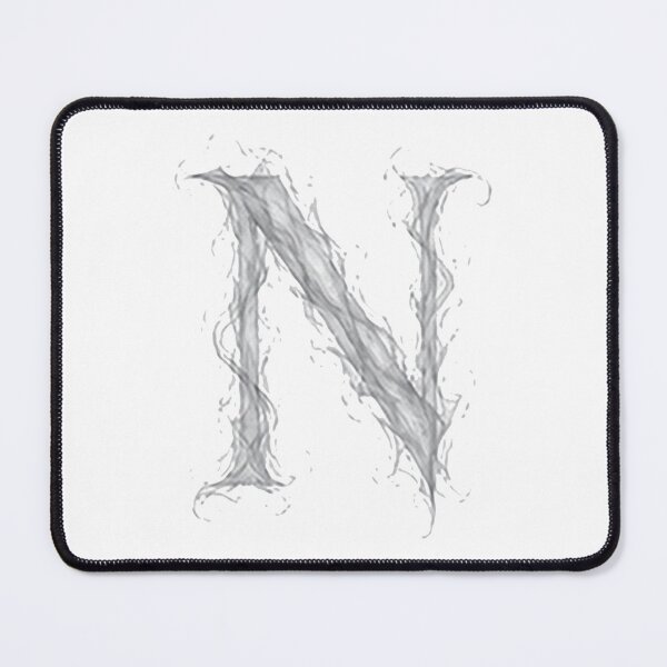 Item preview, Pearl Smoke Victory: The Ethereal Vapor Letter N designed and sold by BlissBlvdShop.
