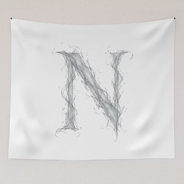 Item preview, Pearl Smoke Victory: The Ethereal Vapor Letter N designed and sold by BlissBlvdShop.