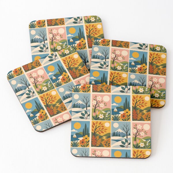 Item preview, Four Seasons - Mid century modern designed and sold by FloreDreamStudio.