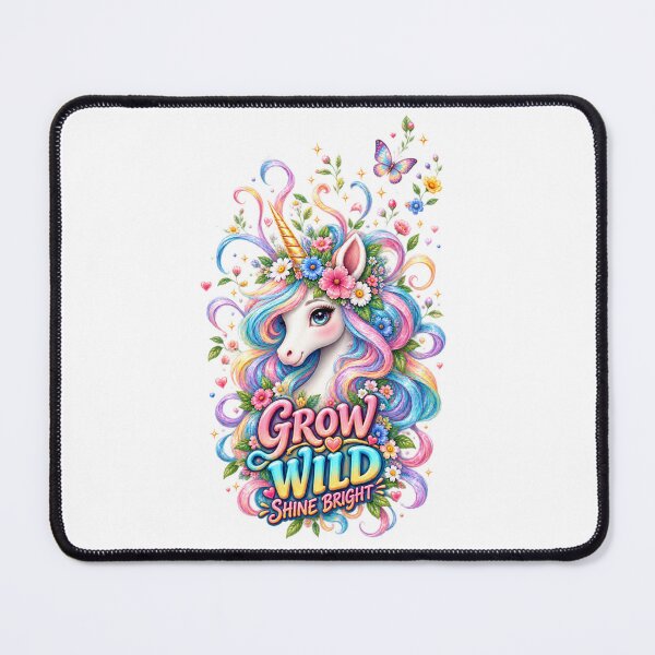 Item preview, Grow Wild Shine Bright Unicorn – Pastel Rainbow Floral Fantasy designed and sold by Williams Anderson.