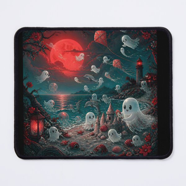 Item preview, Little Ghost Play at The Beach under Summer Moonlight designed and sold by Shelley Loewnau-Jones Studio.