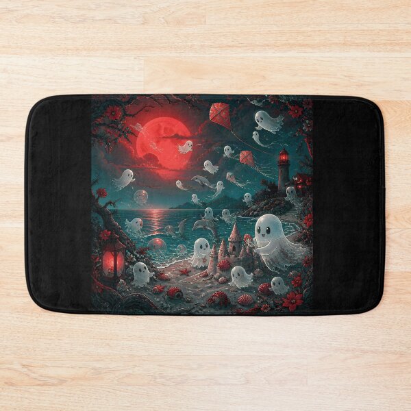 Item preview, Little Ghost Play at The Beach under Summer Moonlight designed and sold by Shelley Loewnau-Jones Studio.