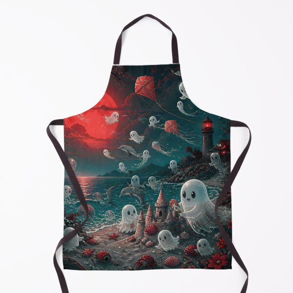 Item preview, Little Ghost Play at The Beach under Summer Moonlight designed and sold by Shelley Loewnau-Jones Studio.