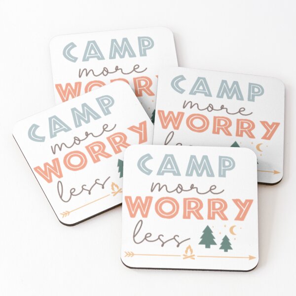 Item preview, Camp More Worry Less T-Shirt designed and sold by The Vault Shop.