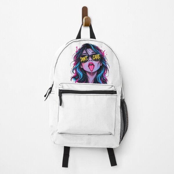 Item preview, Don’t Care Neon Rebel Girl Pop Art designed and sold by TinyWeird.