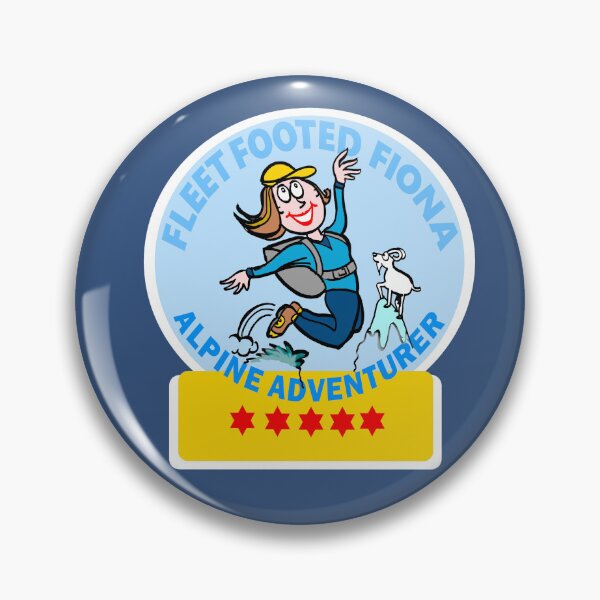 Item preview, Fleet Footed Fiona Alpine Adventurer Hiking Cartoon designed and sold by Al Benge - NZ & Australian Art.