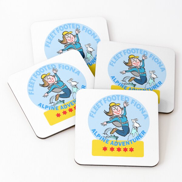 Item preview, Fleet Footed Fiona Alpine Adventurer Hiking Cartoon designed and sold by Al Benge - NZ & Australian Art.