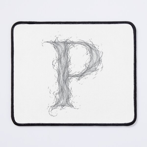 Item preview, Pearl Smoke Victory: The Ethereal Vapor Letter P designed and sold by BlissBlvdShop.