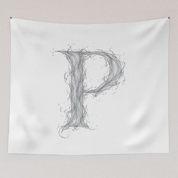 Item preview, Pearl Smoke Victory: The Ethereal Vapor Letter P designed and sold by BlissBlvdShop.