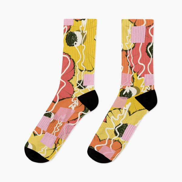 Item preview, Contemporary Citrus Blooms in Orange and Pink designed and sold by Deutschic.