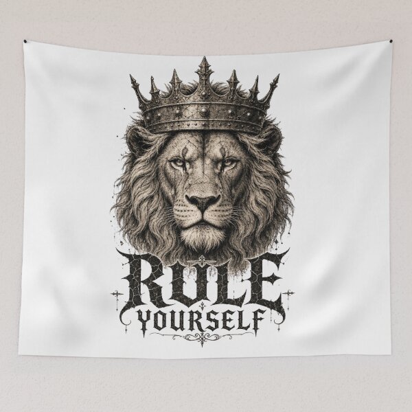 Item preview, Lion King Vintage Crowned Lion Warrior  designed and sold by freshwear design.