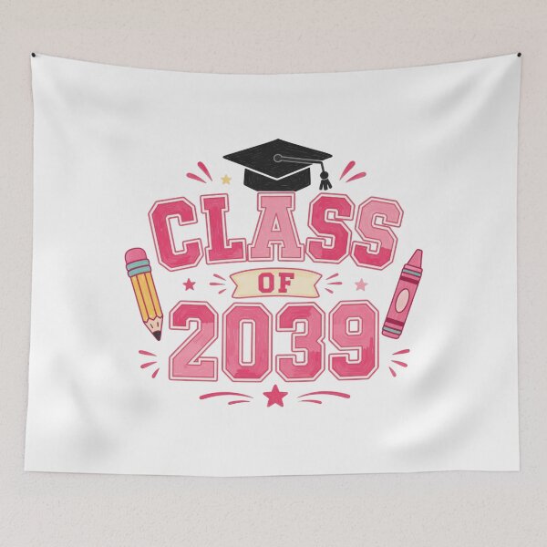 Item preview, Class of 2039 Graduation Shirt | Pink Kindergarten Preschool Graduate School Badge designed and sold by Khokha80.